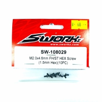 Sworkz M2.0x4.6mm FH/ST HEX Screw (1.5mm Hex)(10PC)